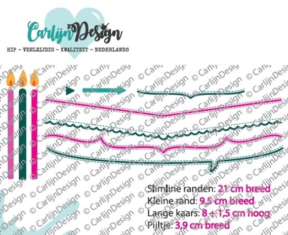 CarlijnDesign Dies Slimline Edges 2 (CDSN-0061) (DISCONTINUED) CarlijnDesign Dies Slimline Edges 2 (CDSN-0061) (DISCONTINUED)