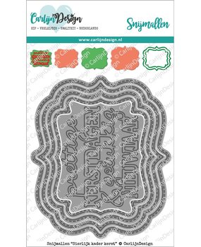 CarlijnDesign Snijmallen Sierlijk Kader Kerst (CDSN-0064) (DISCONTINUED)