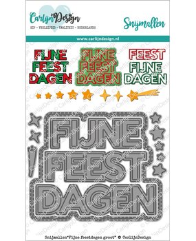 CarlijnDesign Snijmallen Fijne Feestdagen Groot (CDSN-0065) (DISCONTINUED)