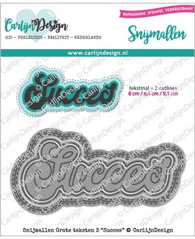 CarlijnDesign Snijmallen Grote Teksten 3 Succes (CDSN-0074) (DISCONTINUED)