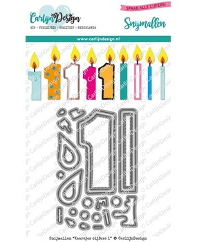 CarlijnDesign Dies Candles Numbers 1 (CDSN-0089) (DISCONTINUED)