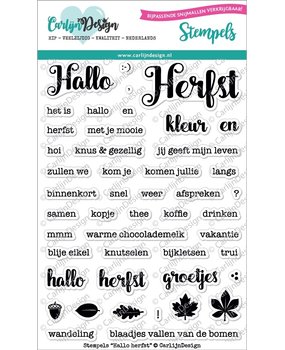 CarlijnDesign Stempels Hallo Herfst (CDST-0004) (DISCONTINUED)
