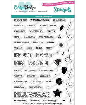 CarlijnDesign Stempels Fijne Feestdagen (CDST-0007) (DISCONTINUED)