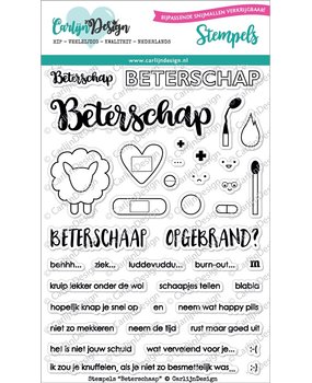 CarlijnDesign Stempels Beterschaap/Beterschap (CDST-0022) (DISCONTINUED) CarlijnDesign Stempels Beterschaap/Beterschap (CDST-0022) (DISCONTINUED)