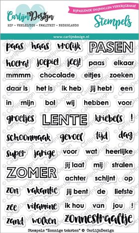 CarlijnDesign Stempels Zonnige Teksten (CDST-0023) (DISCONTINUED)