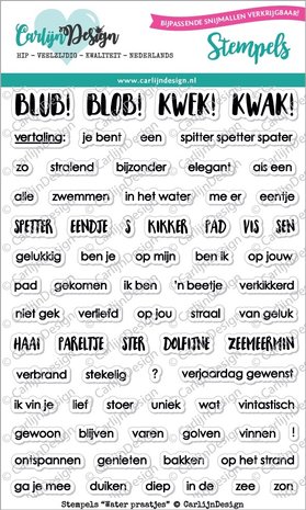CarlijnDesign Stempels Water Praatjes (CDST-0030) (OUTLET) CarlijnDesign Stempels Water Praatjes (CDST-0030) (OUTLET)
