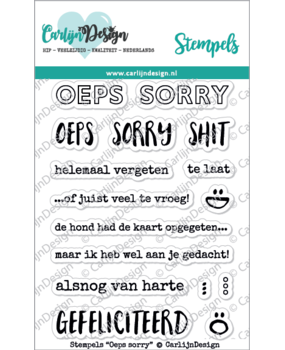 CarlijnDesign Stempels Oeps Sorry (CDST-0032) (DISCONTINUED)