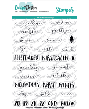 CarlijnDesign Stempels Moderne Kerst (CDST-0037) (OUTLET)