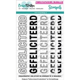 CarlijnDesign Stempels Gefeliciteerd Blokletters (CDST-0041) (DISCONTINUED)
