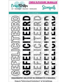 CarlijnDesign Stempels Gefeliciteerd Blokletters (CDST-0041) (DISCONTINUED) CarlijnDesign Stempels Gefeliciteerd Blokletters (CDST-0041) (DISCONTINUED)