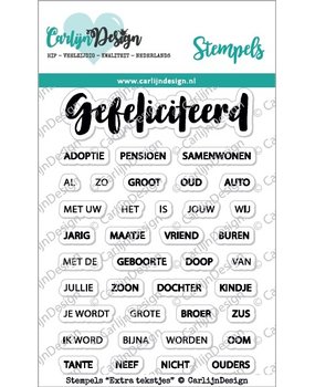 CarlijnDesign Stempels Extra Tekstjes (CDST-0045) (DISCONTINUED)