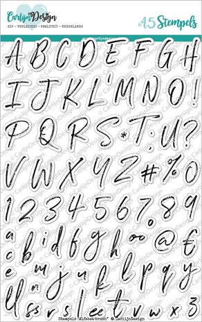CarlijnDesign Stempels Alfabet Brush (CDST-0051) (OUTLET)