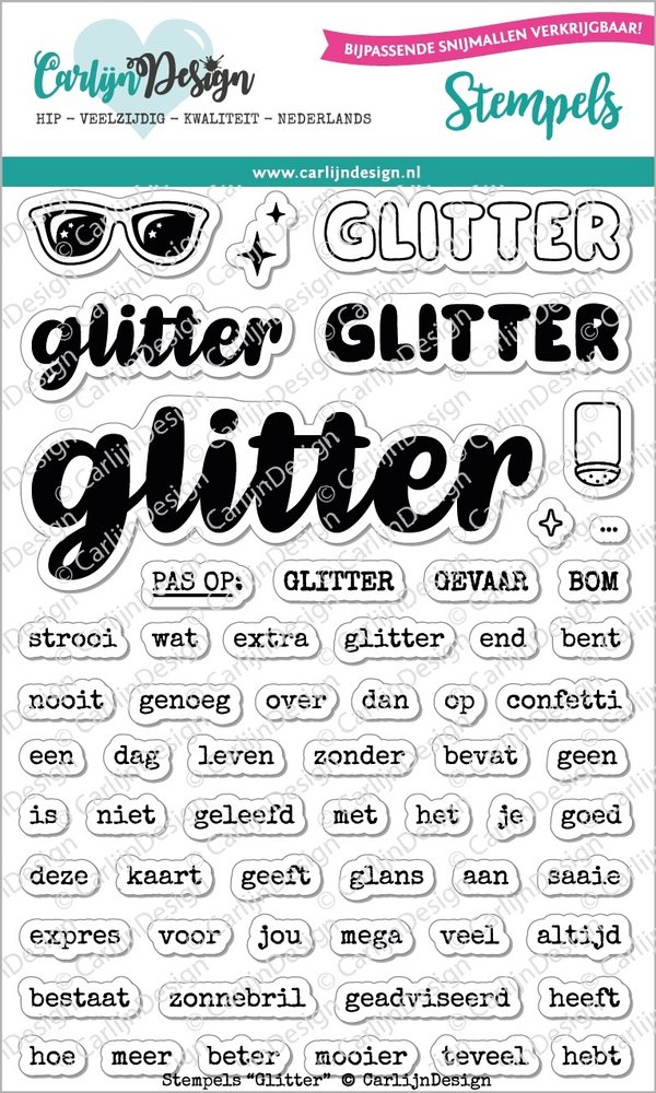 CarlijnDesign Stempels Glitter (CDST-0052) (OUTLET) CarlijnDesign Stempels Glitter (CDST-0052) (OUTLET)