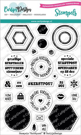 CarlijnDesign Clear Stamps Kerstpost (CDST-0054) (DISCONTINUED)