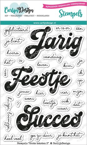 CarlijnDesign Clear Stamps Grote Teksten 3 (CDST-0055) (DISCONTINUED)