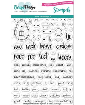 CarlijnDesign Stempels Avocado & Peer (CDST-0057) (DISCONTINUED)