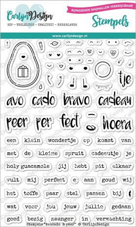 CarlijnDesign Stempels Avocado & Peer (CDST-0057) (OUTLET) CarlijnDesign Stempels Avocado & Peer (CDST-0057) (OUTLET)
