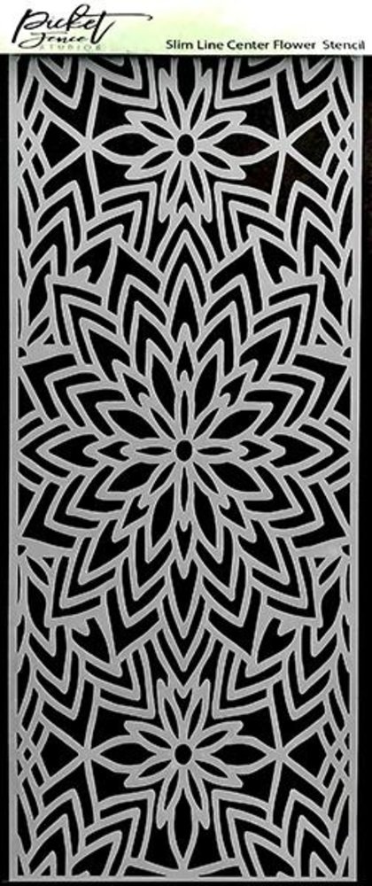 Picket Fence Studios Slim Line Center Flower 4x10 Inch Stencil (SC-235) (OUTLET) Picket Fence Studios Slim Line Center Flower 4x10 Inch Stencil (SC-235) (OUTLET)