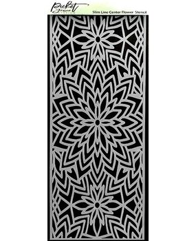 Picket Fence Studios Slim Line Center Flower 4x10 Inch Stencil (SC-235) (OUTLET) Picket Fence Studios Slim Line Center Flower 4x10 Inch Stencil (SC-235) (OUTLET)