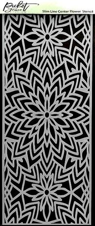 Picket Fence Studios Slim Line Center Flower 4x10 Inch Stencil (SC-235) (OUTLET) Picket Fence Studios Slim Line Center Flower 4x10 Inch Stencil (SC-235) (OUTLET)