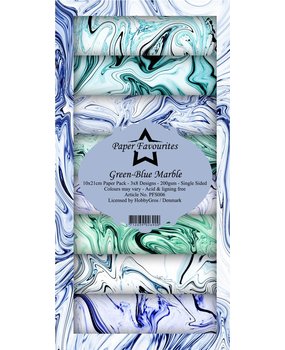 Paper Favourites Green-Blue Marble Slim Paper Pack (PFS006) (DISCONTINUED)