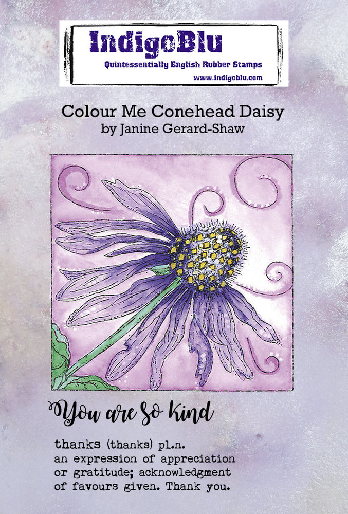 IndigoBlu Colour Me Conehead Daisy A6 Rubber Stamp (IND0749) (OUTLET) IndigoBlu Colour Me Conehead Daisy A6 Rubber Stamp (IND0749) (OUTLET)