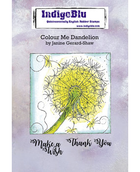 IndigoBlu Colour Me Dandelion A6 Rubber Stamp (IND0745) (OUTLET)