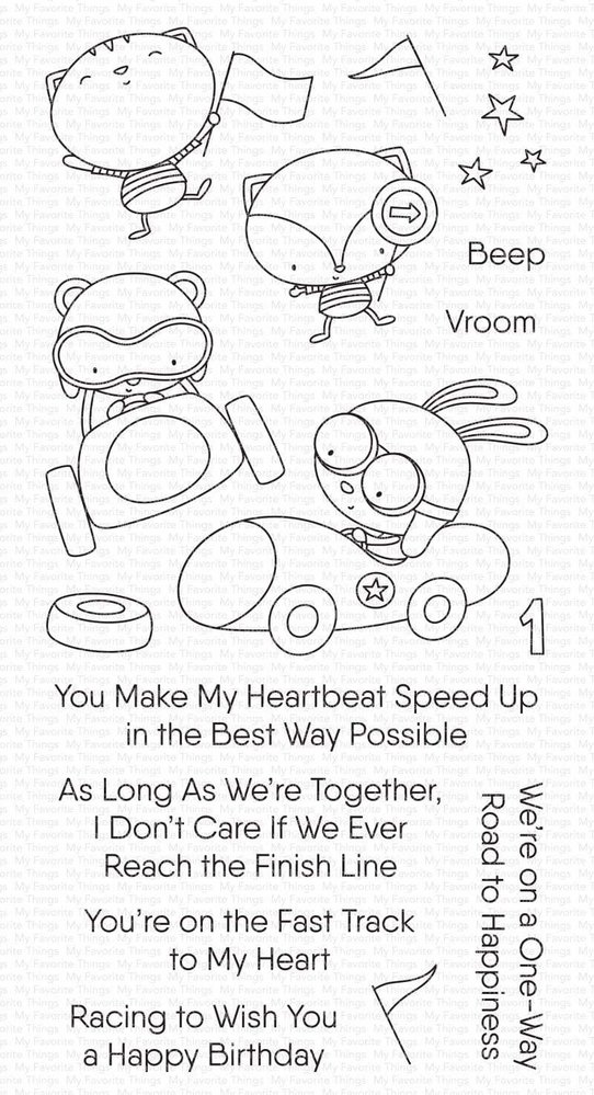 My Favorite Things Fast-Track Friends Clear Stamps (CS-545) (OUTLET)