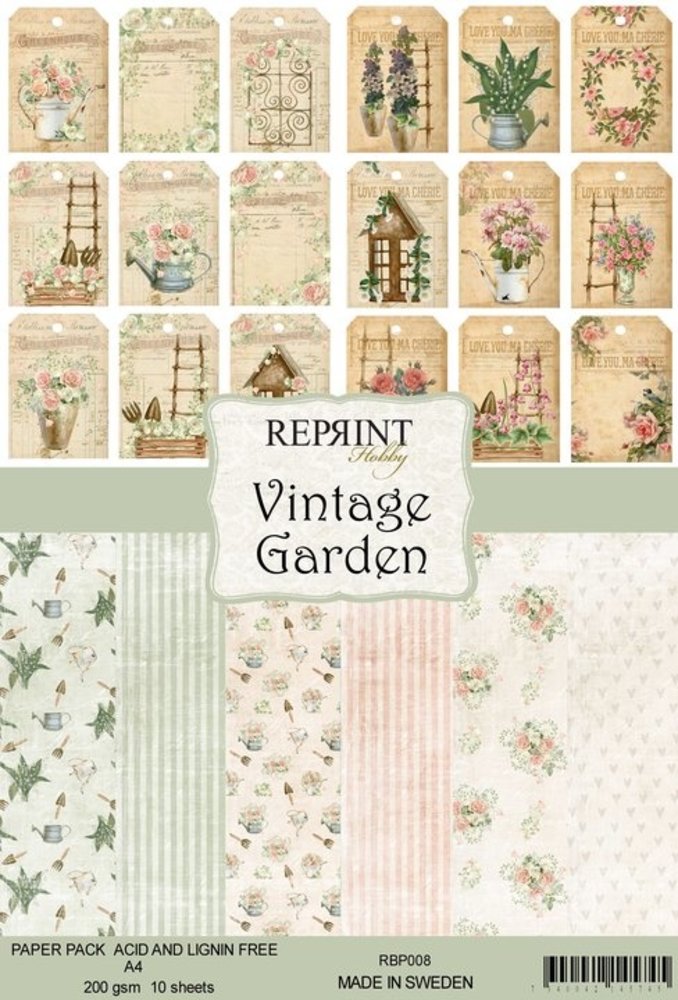Reprint Vintage Garden Collection A4 Paper Pack (RBP008) (DISCONTINUED) Reprint Vintage Garden Collection A4 Paper Pack (RBP008) (DISCONTINUED)