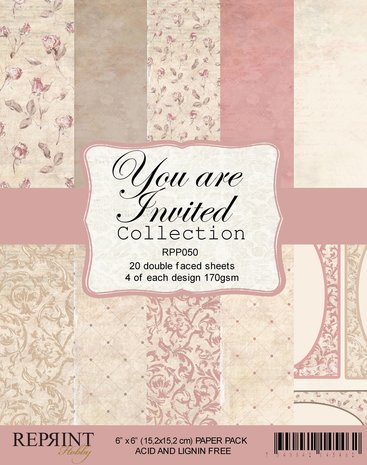 Reprint You are Invited Collection 6x6 Inch Paper Pack (RPP050) (DISCONTINUED)