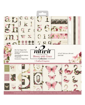 Crafter's Companion Bloom with Grace 12x12 Inch Die-Cut Topper Pad (NIT-BWG-TOP12) (OUTLET)