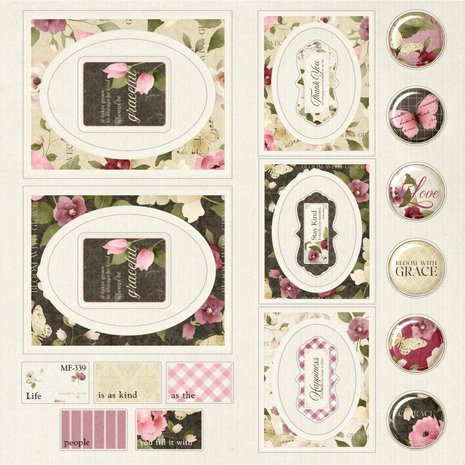 Crafter's Companion Bloom with Grace 12x12 Inch Die-Cut Topper Pad (NIT-BWG-TOP12) (OUTLET) Crafter's Companion Bloom with Grace 12x12 Inch Die-Cut Topper Pad (NIT-BWG-TOP12) (OUTLET)