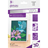 Gemini Humming Bird 3D Embossing Folder & Stencil (GEM-EF5-3D-HUMB) (DISCONTINUED)