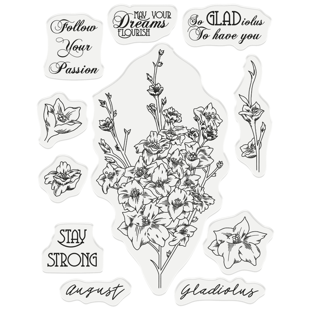 Gemini August Gladiolus Stamp & Die (GEM-STD-AUGGLAD) (DISCONTINUED) Gemini August Gladiolus Stamp & Die (GEM-STD-AUGGLAD) (DISCONTINUED)