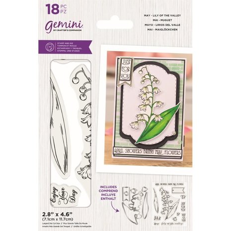 Gemini May Lily of the Valley Stamp & Die (GEM-STD-MAYLILY) (DISCONTINUED) Gemini May Lily of the Valley Stamp & Die (GEM-STD-MAYLILY) (DISCONTINUED)