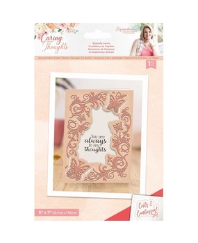 Crafter's Companion Caring Thoughts Cut and Emboss Folder Butterfly Swirls (S-CT-CEF-BSWIR) (OUTLET)