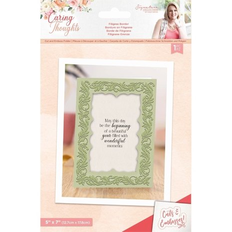 Crafter's Companion Caring Thoughts Cut and Emboss Folder Filigree Border (S-CT-CEF-FBORD) (OUTLET)