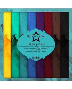 Paper Favourites Ink Drops Dark 6x6 Inch Paper Pack (PF162) (DISCONTINUED)