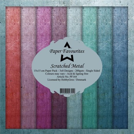 Paper Favourites Scratched Metal 6x6 Inch Paper Pack (PF164) (DISCONTINUED)