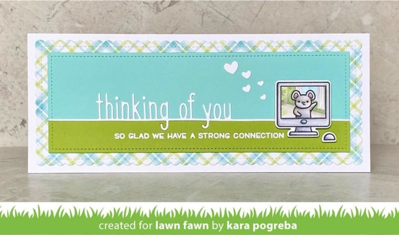 Lawn Fawn Thinking of You Line Border Dies (LF2529) (OUTLET)