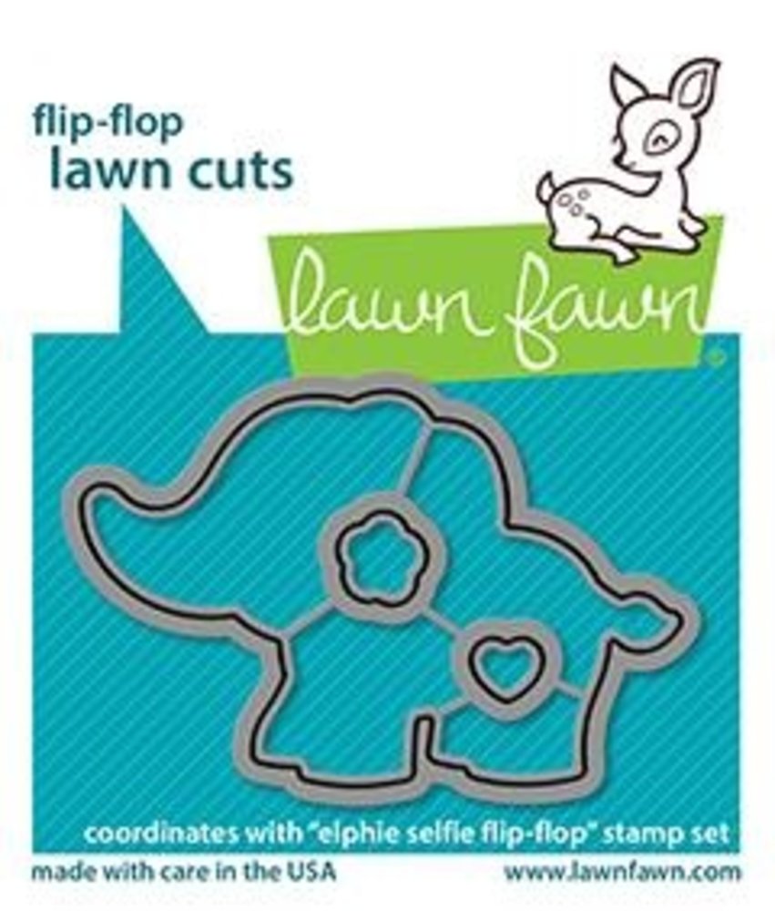 Lawn Fawn Elphie Selfie Flip-Flop Dies (LF2515) (OUTLET)