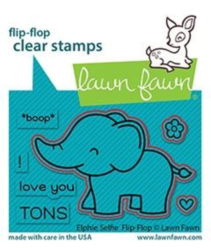 Lawn Fawn Elphie Selfie Flip-Flop Dies (LF2515) (OUTLET)