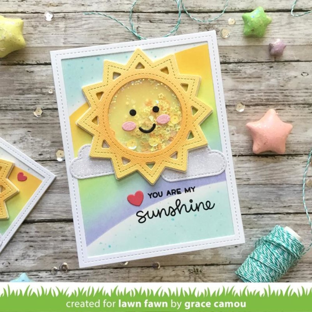 Lawn Fawn Stitched Sun Frame Dies (LF2530) (DISCONTINUED)