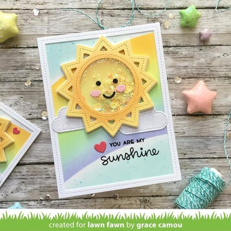 Lawn Fawn Stitched Sun Frame Dies (LF2530) (DISCONTINUED)