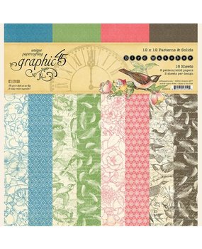 Graphic 45 Bird Watcher Time 12x12 Inch Patterns & Solids Paper Pad (4502212) (OUTLET) Graphic 45 Bird Watcher Time 12x12 Inch Patterns & Solids Paper Pad (4502212) (OUTLET)
