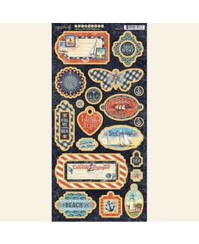 Graphic 45 Catch of the Day Chipboard (4502178) (OUTLET)