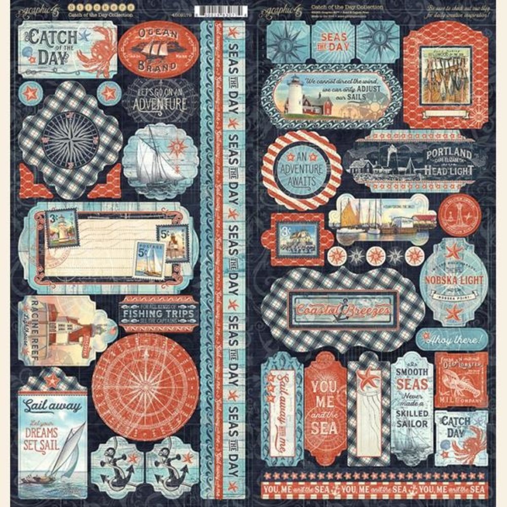 Graphic 45 Catch of the Day Stickers (4502179) (OUTLET)