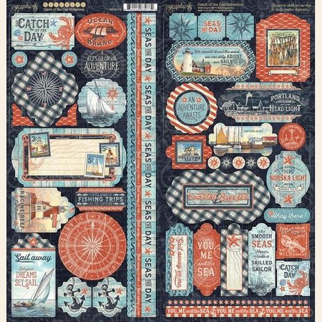 Graphic 45 Catch of the Day Stickers (4502179) (OUTLET)