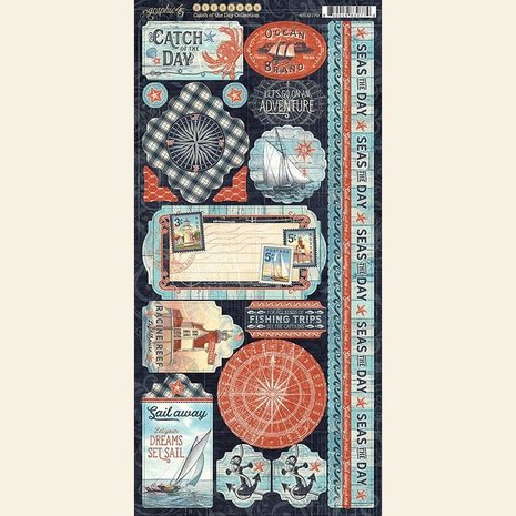 Graphic 45 Catch of the Day Stickers (4502179) (OUTLET)