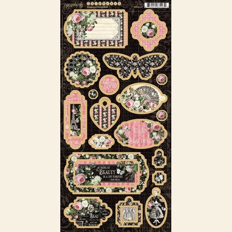 Graphic 45 Elegance Chipboard (4502197) (OUTLET) Graphic 45 Elegance Chipboard (4502197) (OUTLET)